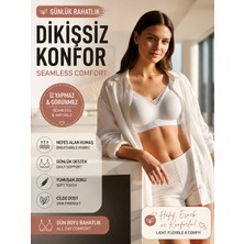 Nior Lifestyle Açık Gri Dikişsiz Telsiz Bralet Sütyen, Yumuşak Göğüs Destekli Günlük Iç Giyim, Görünmez Esnek Konfor Sütyen