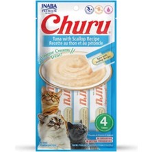 Inaba Ciao Churu Cream Deniz Taraklı Kedi Ödülü 4 x 14 gr
