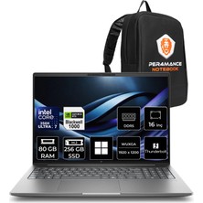 Hp Zbook x G2I Intel Core Ultra 7 356H Rtx Pro 1000 6gb Gddr7 80GB Ram 256GB SSD 16" Wuxga (1920 x 1200) WIN11 Home DN9T2ESP443 Mobil Iş Istasyonu + Per4 Çanta