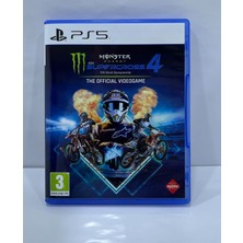 Konsol Cenneti Ps5 Monster Energy Supercross 4   Koleksiyon Için Boş Kutu + Playstation 5 Monster Energy Supercross 4 Oyun Cover