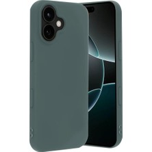 Eco Port Apple Iphone 17 Nano Içi Kadife Silikon - Koyu Yeşil