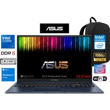 Asus vivobook 15 X1504VA Intel Core 5 120U 8gb Ddr5 1tb SSD Windows 11 Home 15.6" Fhd Taşınabilir Bilgisayar Prestij Çanta
