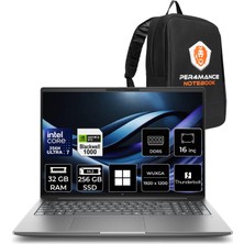 Hp Zbook x G2I Intel Core Ultra 7 356H Rtx Pro 1000 6gb Gddr7 32GB Ram 256GB SSD 16" Wuxga (1920 x 1200) WIN11 Home DN9T2ESP419 Mobil Iş Istasyonu + Per4 Çanta