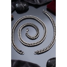 Prestige Paslanmaz Çelik Gemici Model Erkek Kolye Zincir ve Bileklik Set 10MM 902924