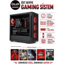 Özlen XL28 RYZEN 5 7500F RTX 5060 Ti 8GB 16GB DDR5 RAM 500GB M.2 SSD Üst Seviye Oyuncu Bilgisayarı