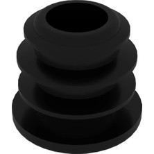 CATEKSSS 16 mm Boru Için Kademeli Içe Geçme Boru Tapası, Boru Kapak, Boru Tapa Siyah (2 Adet)
