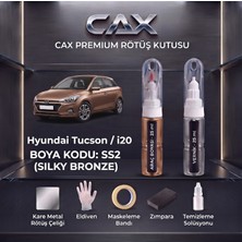 CAXCOLORS Hyundai Tucson / I20 Sılky Bronze Rötüş Boyası ve Premium Rötüş Seti (25 ml Boya + 25 ml Vernik + Ekipmanlar)