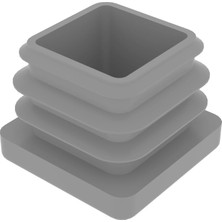 CATEKSSS 25X25 mm Profil Için Kademeli Içe Geçme Profil Tapası, Profil Kapak, Profil Tapa Gri RAL7035 (2 Adet)