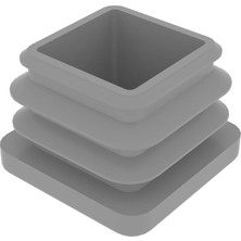 CATEKSSS 30X30 mm Profil Için Kademeli Içe Geçme Profil Tapası, Profil Kapak, Profil Tapa Gri RAL7035 (2 Adet)