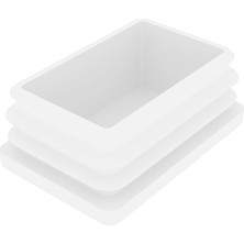 CATEKSSS 40X60 mm Profil Için Kademeli Içe Geçme Profil Tapası, Profil Kapak, Profil Tapa Beyaz (2 Adet)
