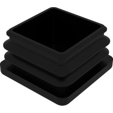 CATEKSSS 40X40 mm Profil Için Kademeli Içe Geçme Profil Tapası, Profil Kapak, Profil Tapa Siyah (2 Adet)
