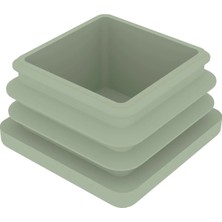 CATEKSSS 40X40 mm Profil Için Kademeli Içe Geçme Profil Tapası, Profil Kapak, Profil Tapa Krem (2 Adet)