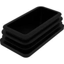 CATEKSSS 50X90 mm Profil Için Kademeli Içe Geçme Profil Tapası, Profil Kapak, Profil Tapa Siyah (2 Adet)
