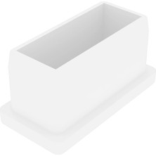 CATEKSSS 20X40 mm Düz Iç Profil Tapası Beyaz (2 Adet)
