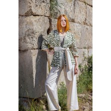 Arinna Otantik Botanical Totem Pileli Pantolon –natural