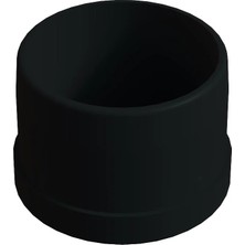CATEKSSS 42 mm Düz Iç Profil Tapası 1.2 mm Siyah (2 Adet)