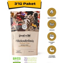 The Good Wild Filizlendirilmiş Nohut Unu | Glutensiz Un | Vegan | Yüksek Lif | Glutensiz Ürün | 3X300 gr