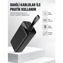 tp 50.000 Mah Kapasiteli Powerbank – Hızlı Şarj Destekli, 4 USB Portlu, LED Işıklı Taşınabilir Enerji Deposu - Lisinya