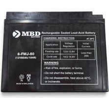 Motobisavm Mbd Akü 12V 80AH Kasalı E Bike Akü - Üzerinde 80AH Yazar.