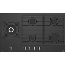 Tommatech TAO9001BG Ankastre Gazlı Ocak 90 cm Siyah Cam