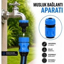 Cina Max 1/2 Mavi Hortum Hızlı Bağlantı Aparatı Bahçe Musluk Adaptörü Kilitli Konnektör