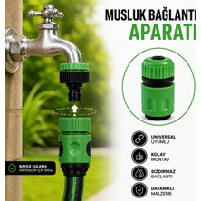 Cina Max 1/2 Yeşil Hortum Hızlı Bağlantı Aparatı Bahçe Musluk Adaptörü Kilitli Konnektör