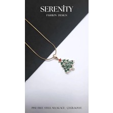 Serenity Çam Ağacı Figürlü Çelik Kolye