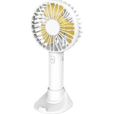 PowerMaster PM-25081 Beyaz Fan Vantilatör 3 Kademeli Hız Ayarlı Taşınabilir Masaüstü Şarjlı