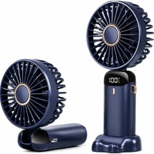 PowerMaster PM-25102 Lacivert Kokulu Fan Katlanabilir Taşınabilir Mini El Vantilatörü