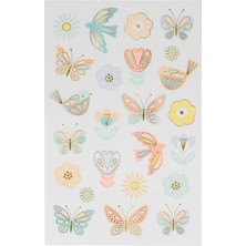 Meri Meri - Birds & Butterflies Tattoo Sheet - Kuşlar & Kelebekler Geçici Dövmeleri - 2'li