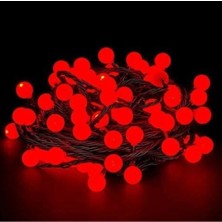 Eco Lounge 5m 28 LED Kırmızı Işık Siyah Kablo Fişli