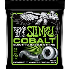 Ernie Ball Bass 5 Slinky Kobalt E-Bas Telleri, 45-130