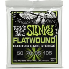 Ernie Ball Normal Slinky Flatwound Elektrik Bas Telleri, Ölçü 50-105