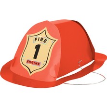 Meri Meri - Firefighter Hats - İtfaiyeci Şapkaları - 8'li
