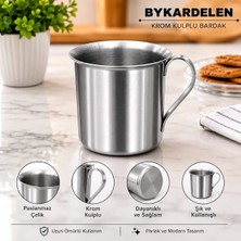 Bykardelen 3'lü Krom Kulplu Bardak | Şık Tasarım | Dayanıklı Yapı |