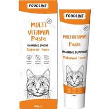 Foodline Multivitamin Kedi Malt Macun 100 Gr, Kediler Için Bağışıklık Sistemini Destekleyici