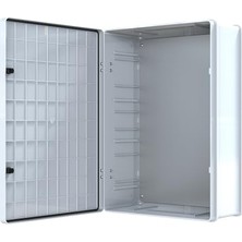 Aboveya Abs Pano 50 x 70 x 22.5 cm Taban Saclı IP65 Plastik Pano Montaj Plakalı Elektrik Kutusu Pano Darbeye