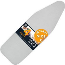 Savuk 4 Katmanlı Ütü Masası Kılıfı,ütü Masası Örtüsü,ütü Masası Bezi,silikon Kaplı Isı Dayanıklı 55X
