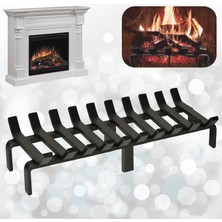 Aboveya 60 cm x 32 cm 10 Çubuklu Ekstra Şömine Izgarası Dar Gözlü Izgara