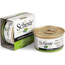Schesir Yetişkin Kedi Konservesi 85 gr Ton Balıklı + Tavuk Etli