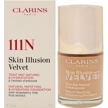 Clarins Skin Illusion Velvet 111 Matlaştırıcı Fondöten 30 ml