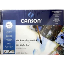 Canson Fineface Çok Amaçli Resim Bloklari 200GR 25X35 15YP Spiralli Resim Defteri