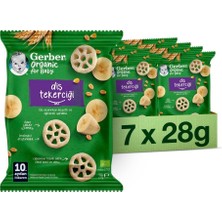 Gerber Organic Diş Tekerciği Tahıl Bazlı ve Muzlu Bebek ve Küçük Çocuk Ek Gıdası 7 x 28G
