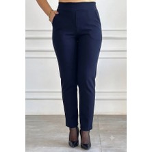 My-o Kadın Boru Paça Yandan Cep Detaylı Çelik Interlok Örme Kalın Kışlık Pantolon Tayt S-4xl