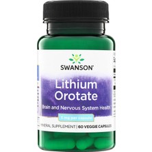 Swanson Lithium Orotate 5 Mg 60 Kapsül