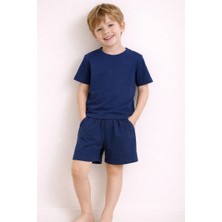 Syah Erkek Çocuk Modal Kısa Kollu Şortlu Pijama Takımı