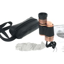 ALK 6X24  Baıgısh, Askeri Tarzi Pirinç ve Deri Kaplamalı, Deri Çantalı Monocular Dürbün Princ ( Lisinya )