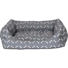 Pet Comfort Uniform Bone Gri-Beyaz Kedi ve Köpek Yatağı S 50X60CM