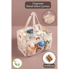 Meleni Baby Çok Amaçlı Bölmeli Organizer Çanta - Anne Bebek Bakım Çantası - Taşınabilir Düzenleyici Çanta
