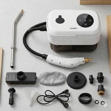 Muzeko Steam Cleaner Dijital Buharlı Temizlik Robotu Çok Fonksiyonlu Buharlı Temizlik Makinesi 2500W Beyaz